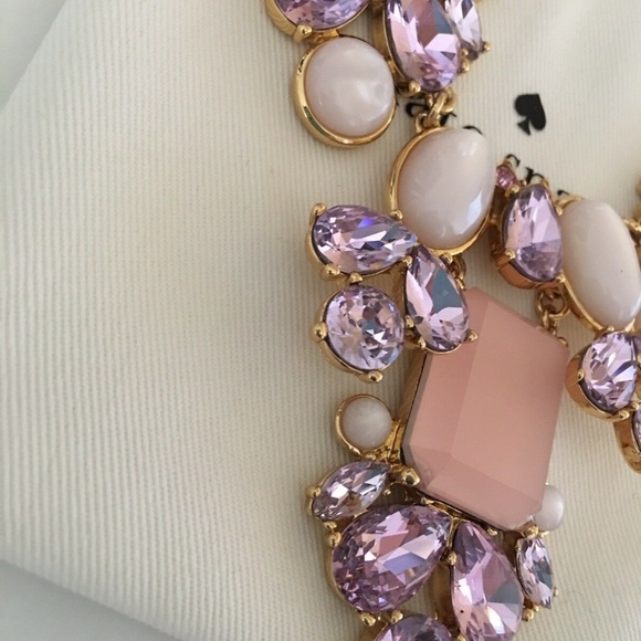 NWT Kate Spade Blush Crystal Glitzy Spritz Necklace - Picture 6 of 6